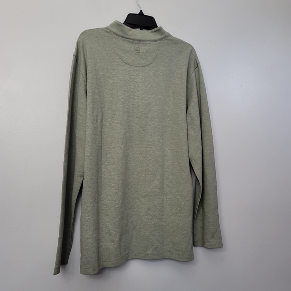 Mizzen+Main ProFlex Quarter Zip Sage Green Heather - Picture 6 of 11